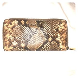 Michael Kors Natural Snakeskin Wallet